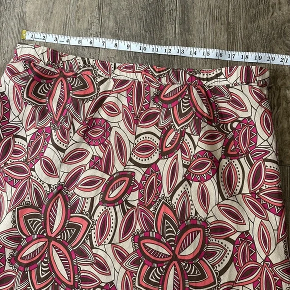 East 5th Sz 20W Floral Paisley Linen Blend Lined Maxi Modest Long Skirt 40x36.5 - Picture 3 of 7